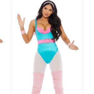 Colorful Retro Workout Costume